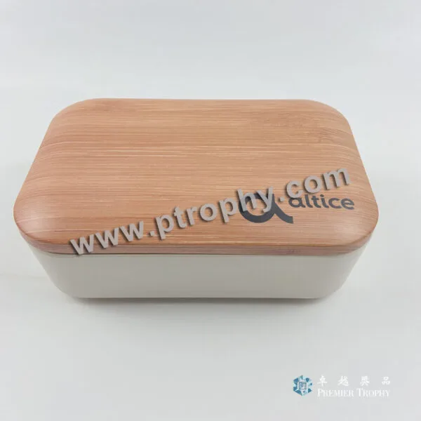 AC1201 竹纖維竹木蓋飯盒，餐具訂造 - 卓越獎品香港廠房
