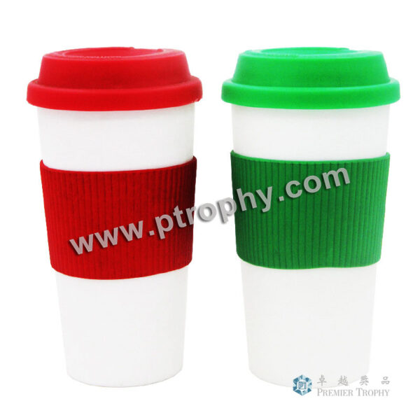 AC314 雙層塑料隔熱咖啡杯 –，廣告杯訂造