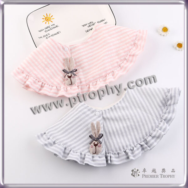 BP002 BB花邊圓形口水巾，嬰兒用品訂造