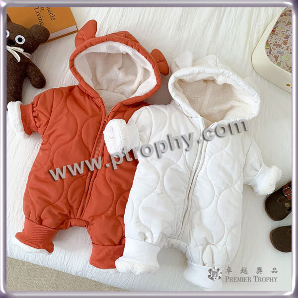 BP006 絨毛連帽嬰幼兒保暖衣，嬰兒用品訂造