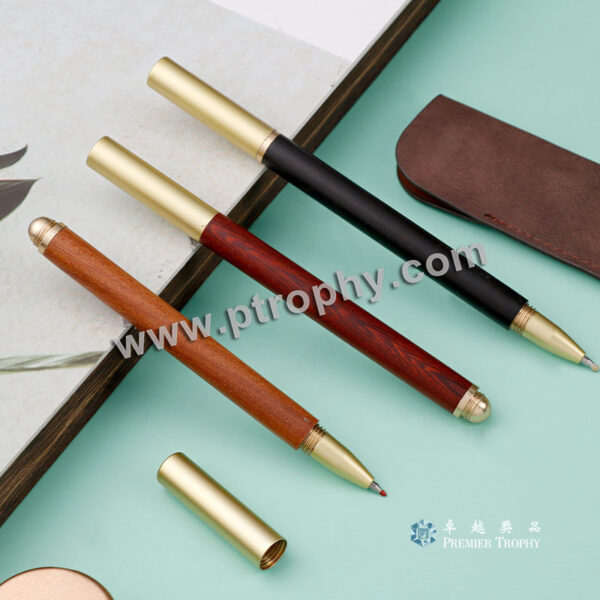 BP049 檀木黃銅金屬筆2，辦公文具-筆訂造