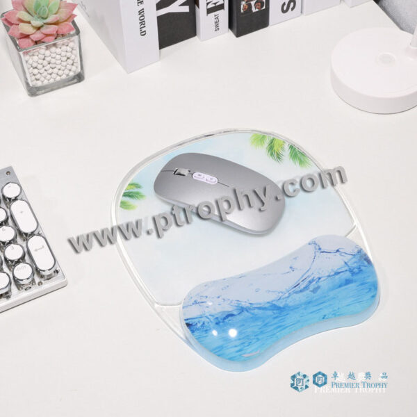 CB204 透明水晶滑鼠墊，電腦用品訂造