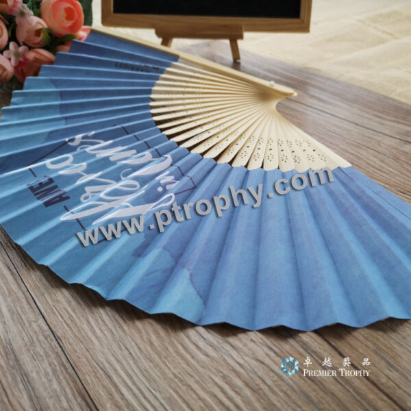 FH601 廣告竹木紙扇2，廣告扇子訂造