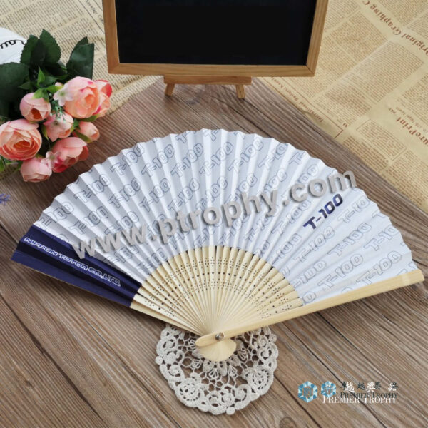 FH603 廣告竹木雙面紙扇2，廣告扇子訂造