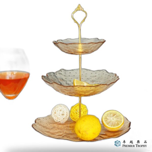 三層式玻璃High Tea架