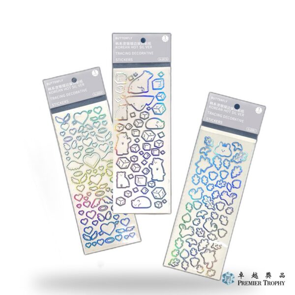 韓式閃光透明貼紙