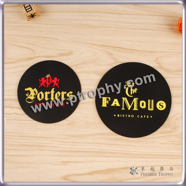 TW009 PVC軟膠杯墊，餐具訂造 - 卓越獎品香港廠房