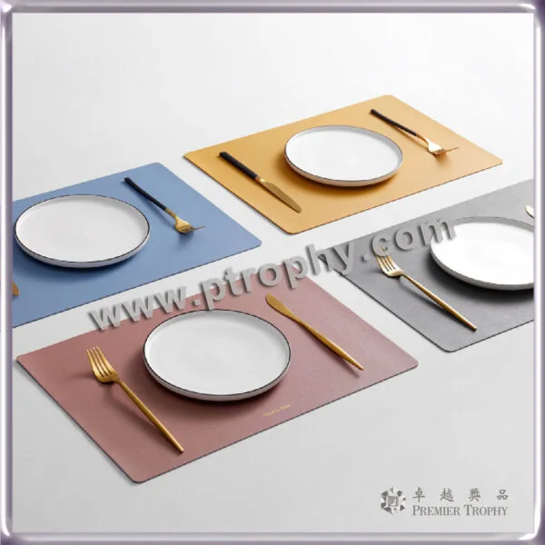 TW022 厚料皮革枱墊 –，餐具訂造