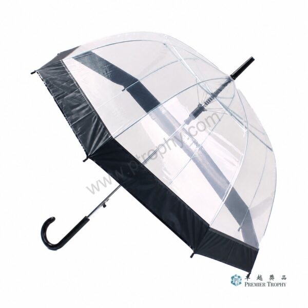 UM401 透明彎柄雨傘，雨傘訂造