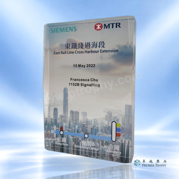 水晶獎座 – 型號 AE033，企業獎項訂造