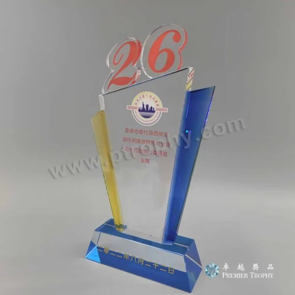 水晶獎座 – 型號 AE159,周年紀念訂造