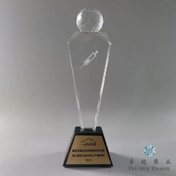 水晶獎座 – 型號 AE339，學校及機構獎項訂造