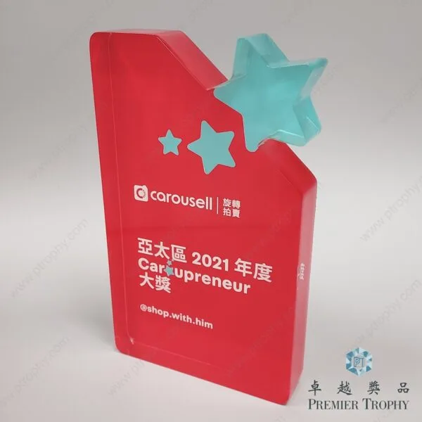 水晶獎座 – 型號 AE421，周年紀念訂造