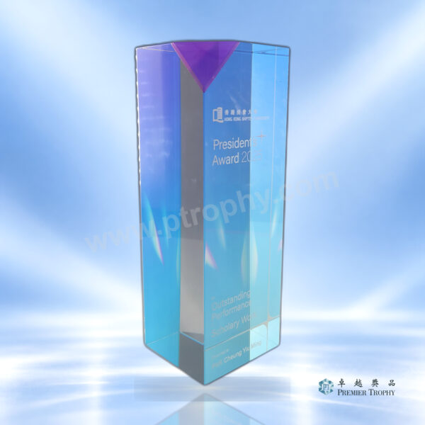 水晶獎座 – 型號 AE585，學校及機構獎項訂造