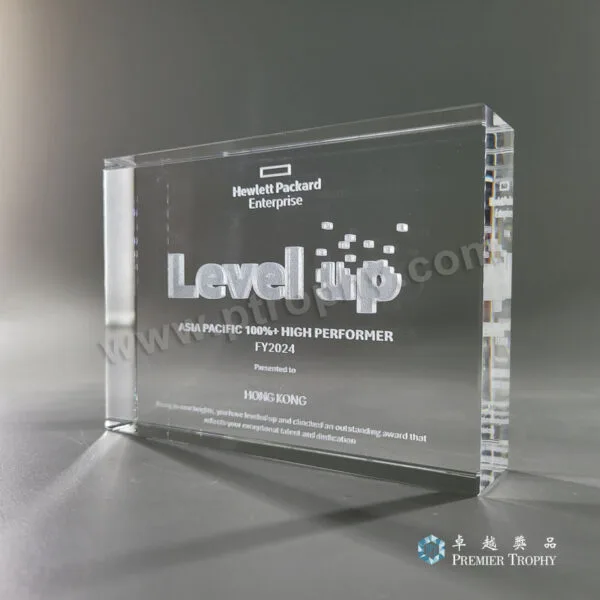 水晶獎座 – 型號 AE649,內雕水晶獎座訂造