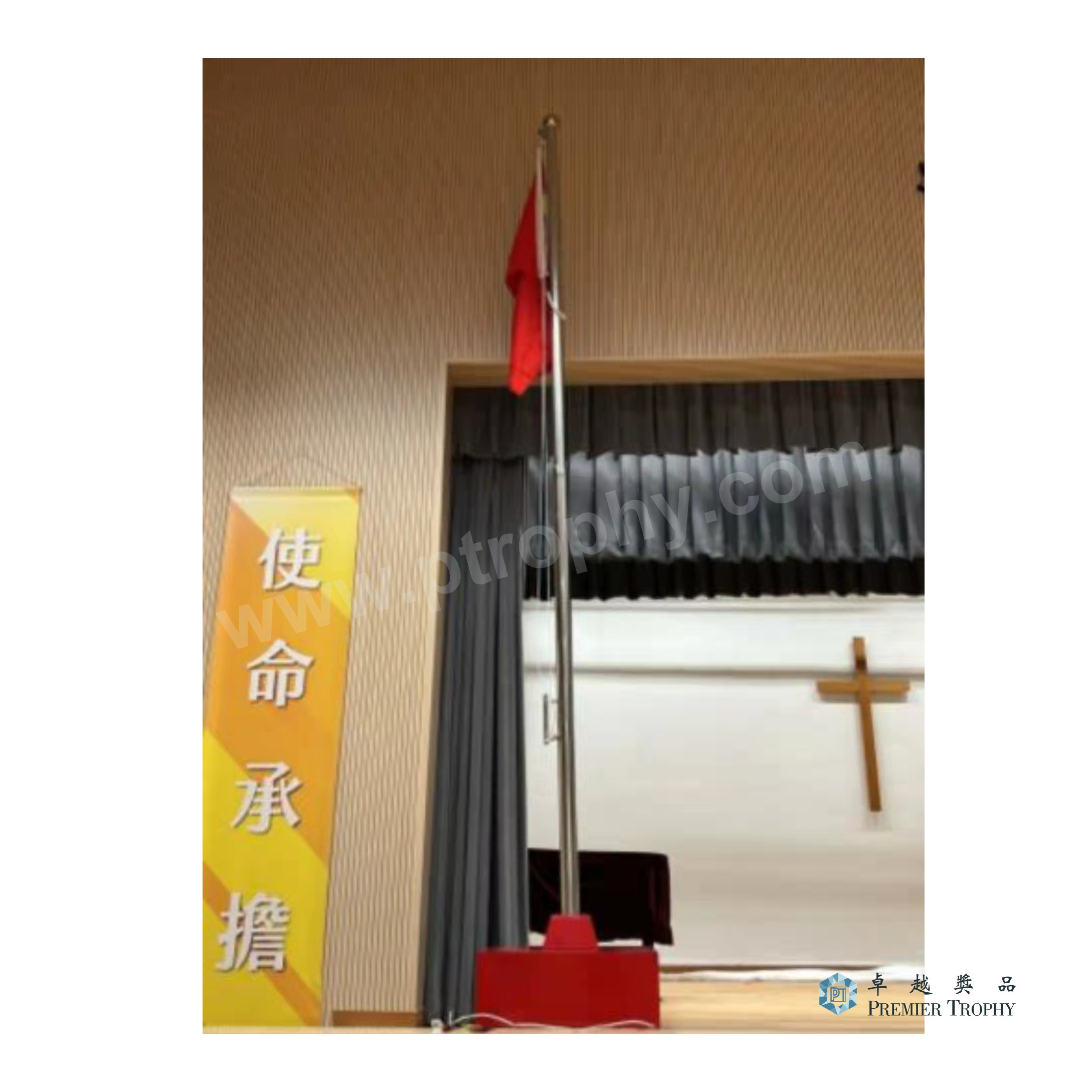 F606 4.5米帶吹風機升旗旗座,升旗用品訂造