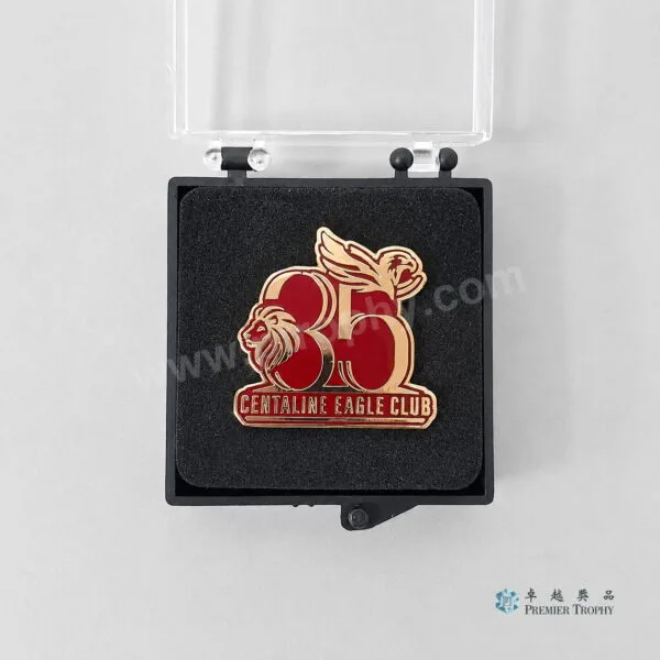 QB023 鍍玫瑰金襟章,襟章訂造