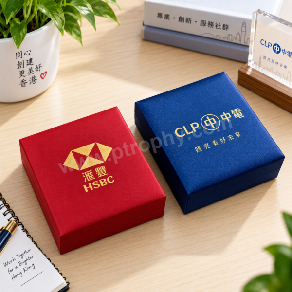 QB509 布紋盒包裝,襟章包裝訂造